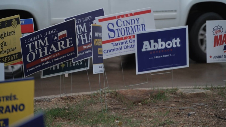 Residents of McKinney engage in discussions about midterm elections.